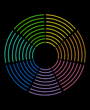 Rotating Pie Shapes